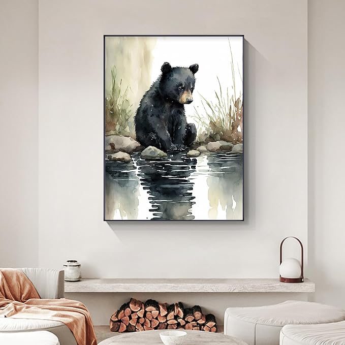 Yezavesu 12x16 Inch Bear Framed Paint by Numbers Kit - Image 6