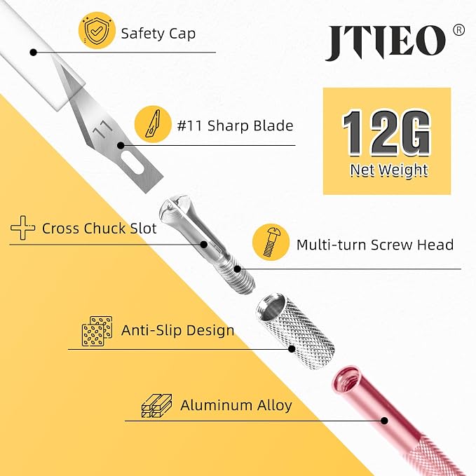 JTIEO Exacto Knife, 74 Pack Hobby Knife - Image 3