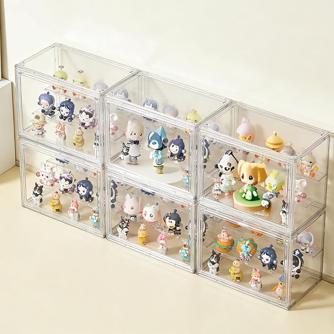 Acrylic Display Case for Collectibles 3 Tier, Small Clear Display Box 4pack | 2 - Image 7