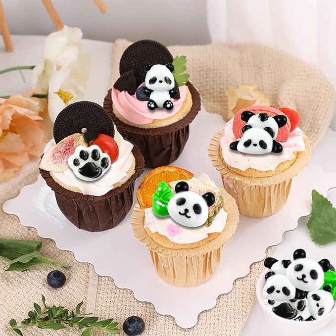 60 Pieces Tiny Panda for Dollhouse Miniatures Resin Animals for Crafts Mini - Image 6