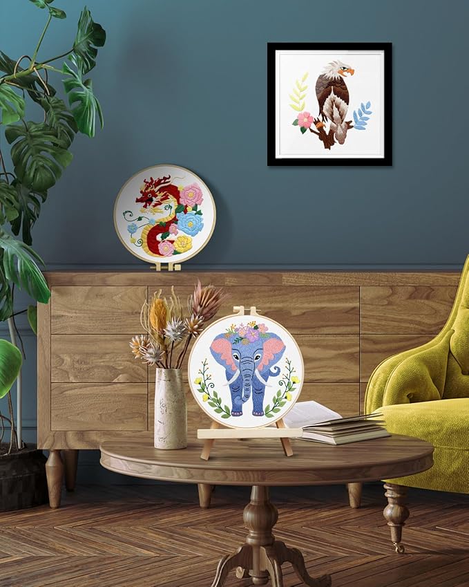 TINDTOP Embroidery Kit for Beginners Adult, Elephant Embroidery Kit for - Image 5