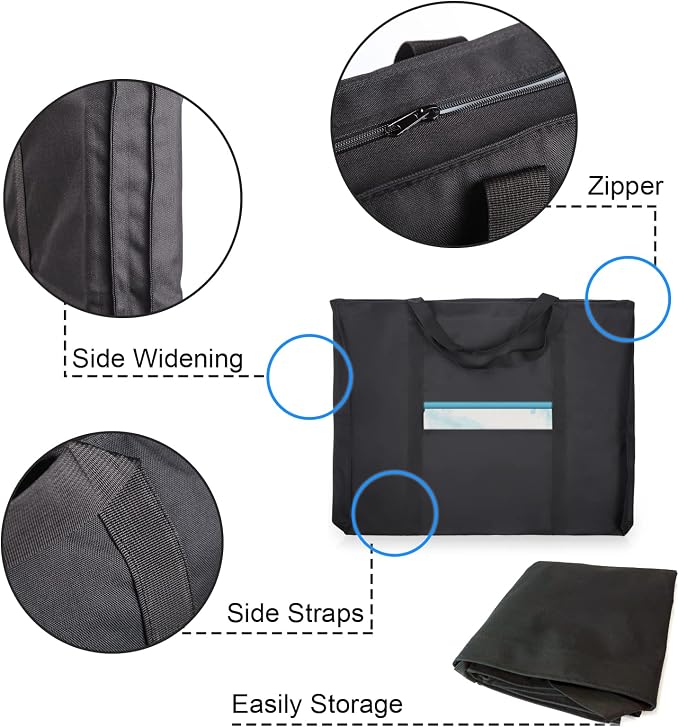 JJRING Dacron Light Weight Art Portfolio Bag, 19.6'' x 25.6'' - Image 3