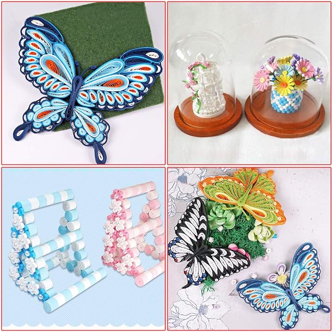 MDLUU Paper Quilling Kit with 1860 Strips and Quilling Tools and Storage Box - Image 7