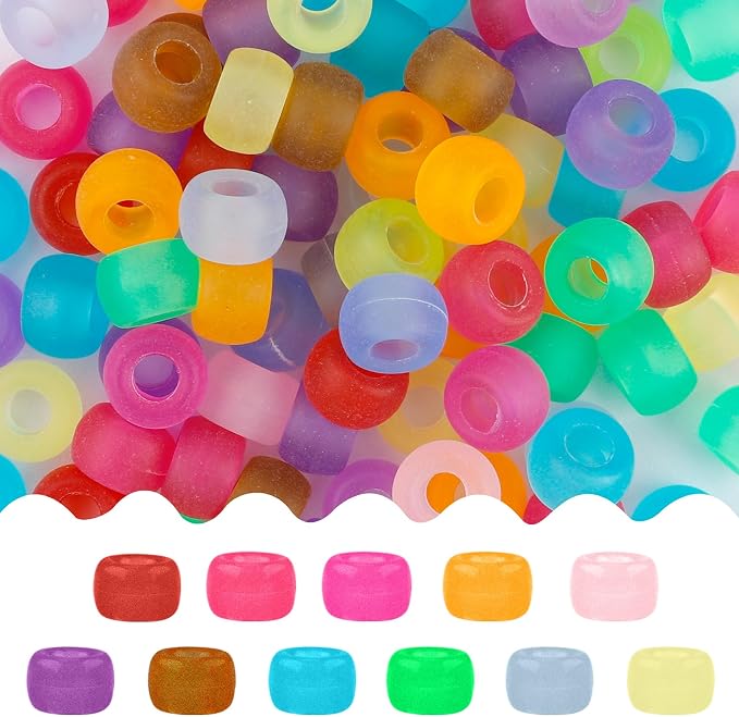 Pony Beads 4000 Pcs, Beads for Bracelets, Hair Beads, Beads for Jewelry Making by anpiwshjo