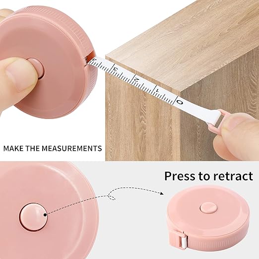12 Pack Soft Retractable Measuring Tape - Tape Measure for Body Measuring Metric Tape Measure Double Scale for Body Fabric Sewing Tailor Cloth Knitting Home Craft Measurements