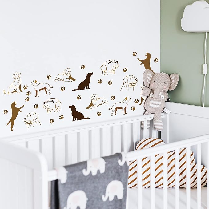 INFUNLY 3pcs Labrador Dog Wall Stencils - Image 6
