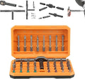 42 in 1 Magnetic Screwdriver Sets,Magnetic Drive Tool with Detachable Ratchet Handle,Multi Bit Ratchet Screwdriver Set,Multi Bit Ratcheting Screw Driver Set with Storage Case Repair Tool Kit (Orange)