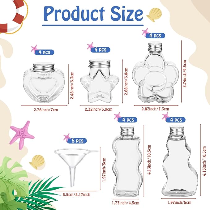 Havawish 20 Pcs Plastic Sand Art Bottles - Image 2