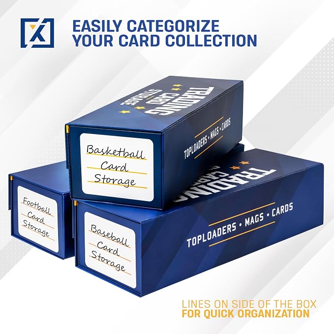 HOMEXPRO Easy Fold Trading Card Storage Box Magnetic Lid | Toploader Storage - Image 4