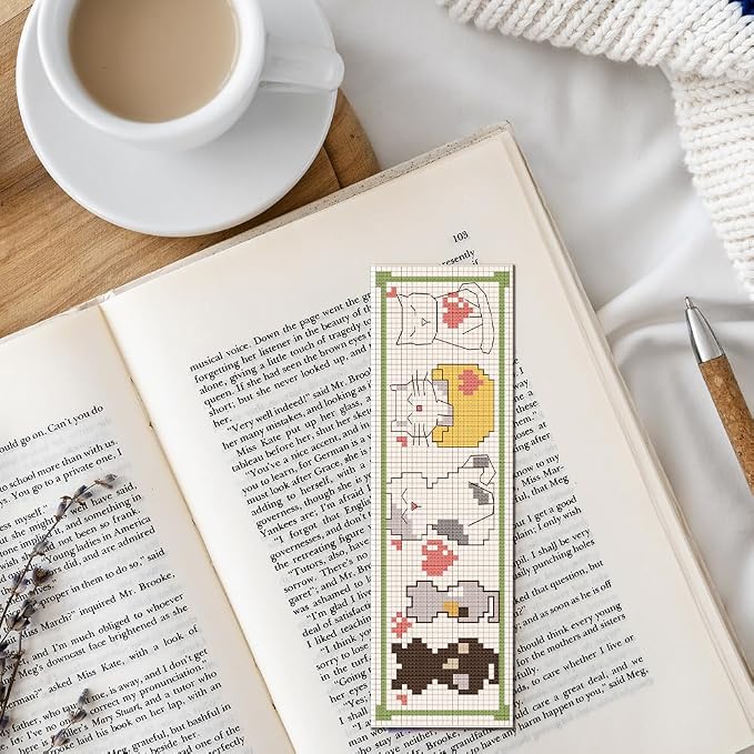 FREEBLOSS 6 Set Cross Stitch Bookmark Kit Counted Cross Stitch Kit Embroidery - Image 7