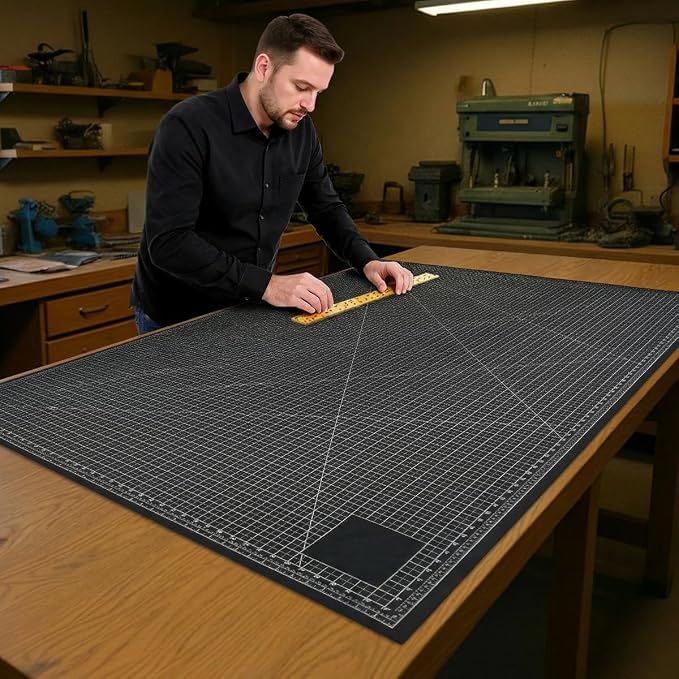 Extra Large 47'x71' Self Healing Cutting Mat，Non-Slip Worktable Mat，Black and - Image 6