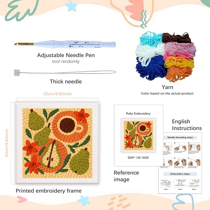 SDOYUNO Punch Needle Kit with Frame - Image 2
