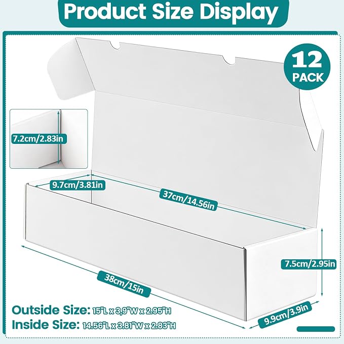 12-Pack 1100 Count Trading Card Storage Box, Sports Trading Card Boxes - Image 2