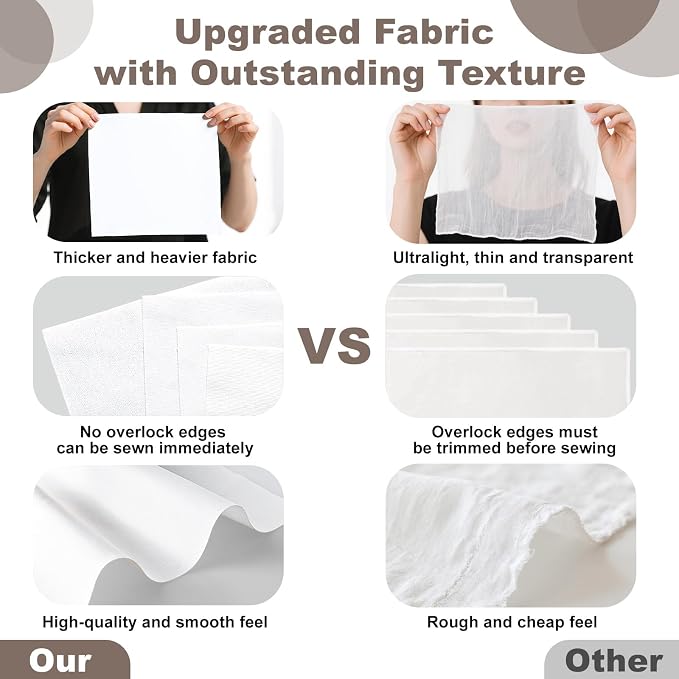 100 Pcs10x10 Inches Cotton Fabric Squares Precut Quilting Fabric Bundles White - Image 4