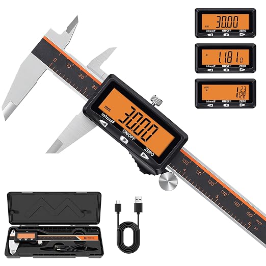 HARDELL 6" Rechargeable Digital Caliper by HARDELL