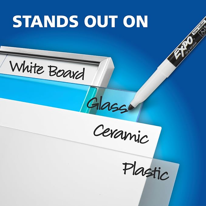 EXPO Dry Erase Markers, Low Odor Ink, Fine Tip, Organization, Essential Supplies - Image 7