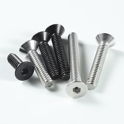 1/4-20 Bolt, 1/4-20 x 2 Inch Flat Socket Head Screws 15Pcs, 304 Stainless Steel 18-18 Countersunk Bolts, Full Thread, with Hex Spanner