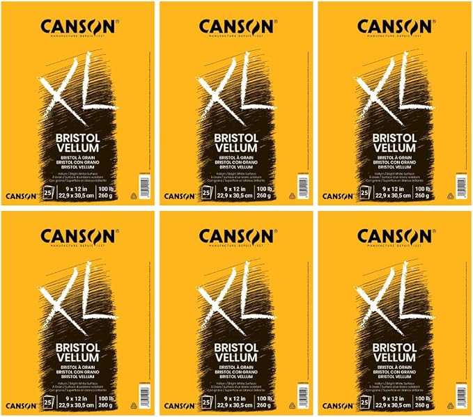 Canson XL Series Vellum Bristol Pad, 100 lb., Top Bound, Fold Over Cover by Unknown