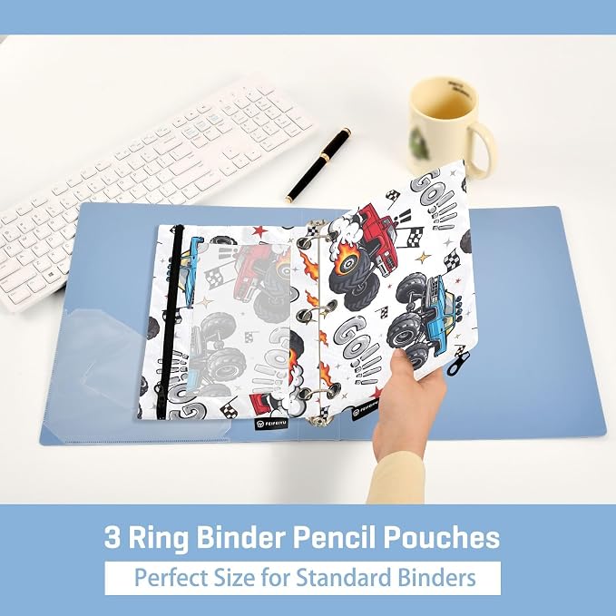 Truck Racing Car Flag Pencil Pouch - Image 4