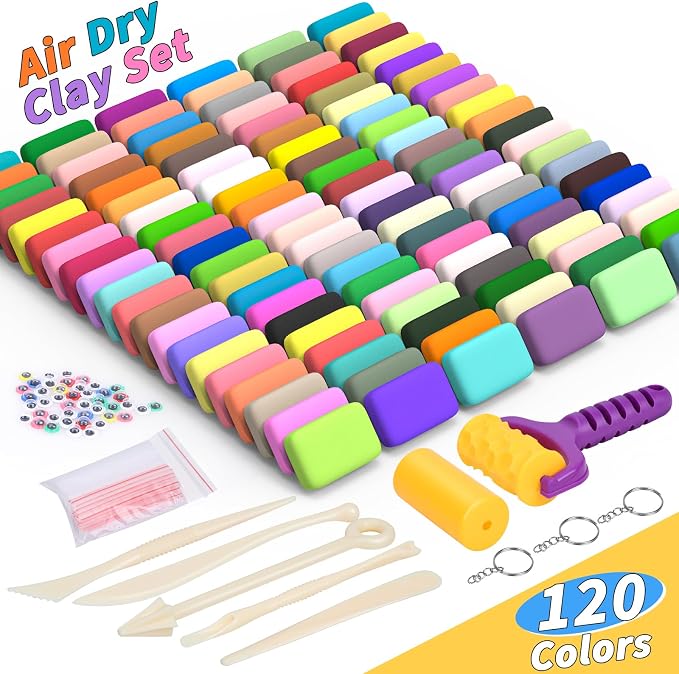 169 Pcs Air Dry Clay 120 Colors Modeling Model Magic Clay - Image 2