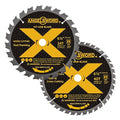 ANGELSWORD 6-1/2 Inch Circular Saw Blade, 24T for Framing&40T for Ripping, Cross Wood Cutting, 2 Pack