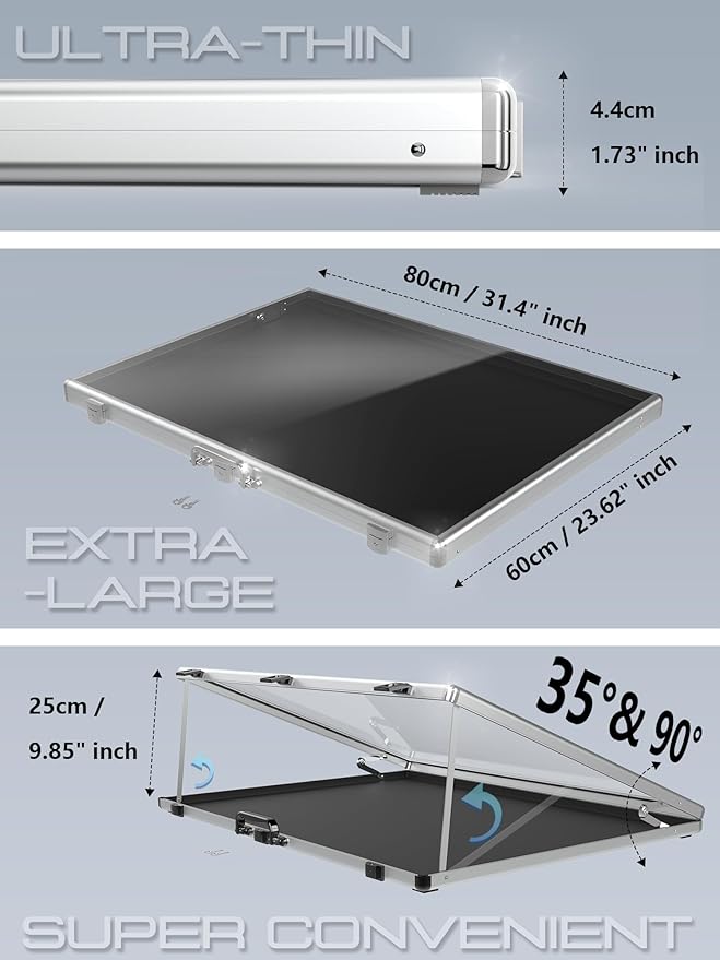 Ultra-Thin 31.4 x 23.6inch Portable Aluminum Card Display Case - Image 6