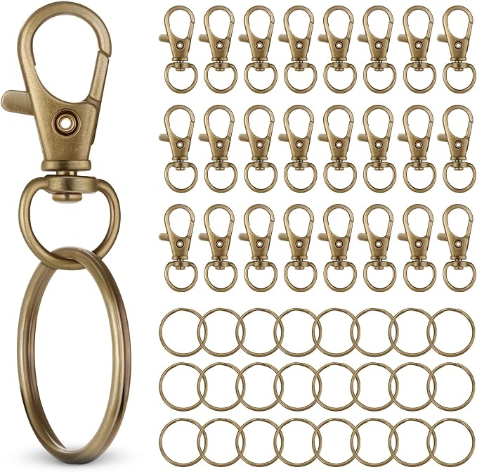50 PCS in 25 Sets, Metal Swivel Lobster Claw Clasps, Keychain Clasp by Unknown
