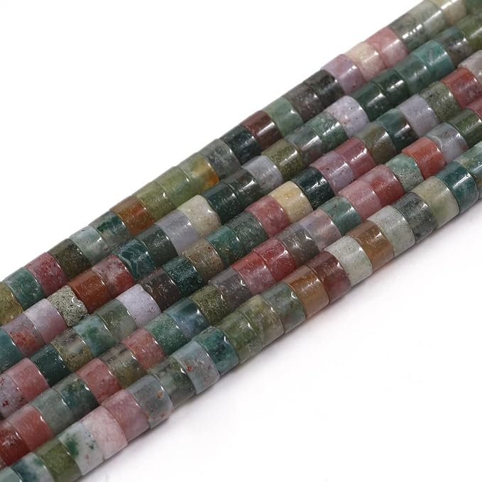 150Pcs 4×2mm Natural Indian Agate Spacer Stone Beads by Nitopupu
