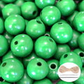 150Pcs Green Wooden Beads with Large Hole, Round Loose Beads Natural Spacer by SMANTA