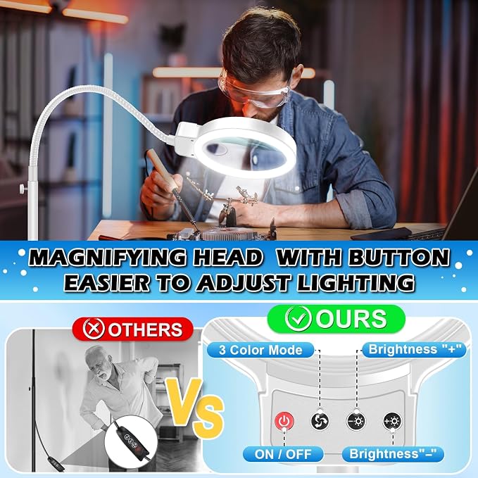30X 10X Large Floor Magnifying Glass - Image 5