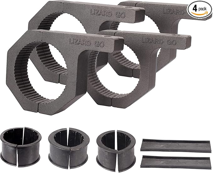 Roll Bar Clamps - 4Pack,Horizontal Roll cage Clamp 2.25in 2.375in 2.5in 2.625 inch,Bumper Mount Bracket Bull Bar Clamp for LED Light Bar,Cube Lights,ATVs Whips (2.25~2.625" Clamps)