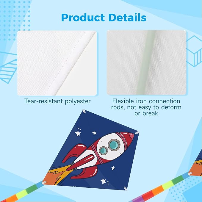 DIY Blank Kites for Kids, Bulk Kites for DIY Decorating Coloring, Kite Making - Image 4