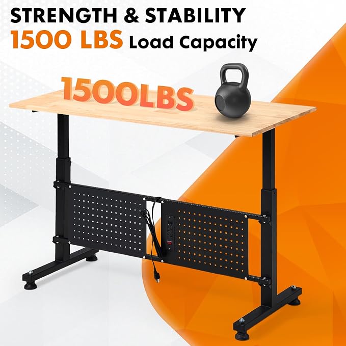 48'' Adjustable Height Workbench, Work Table - Image 6