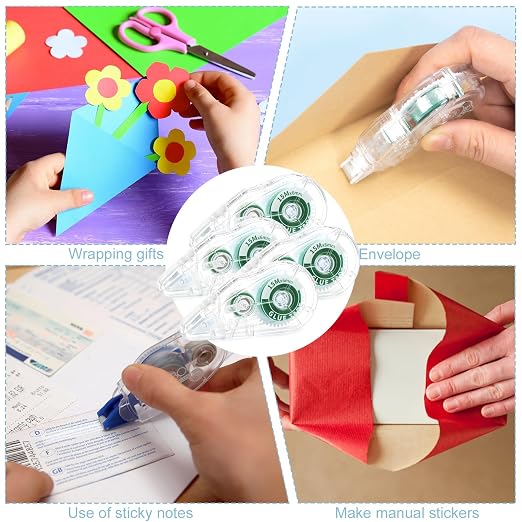 4 Pack Double Sided Tape Roller, Scrapbook Supplies, Glue Tape | Crafts - Image 5