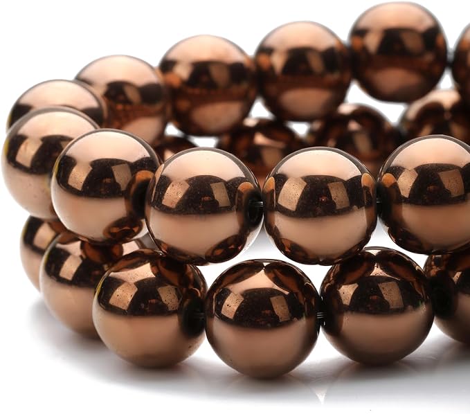 Zenkeeper About 180 Pcs Rose Gold Hematite Beads - Image 4
