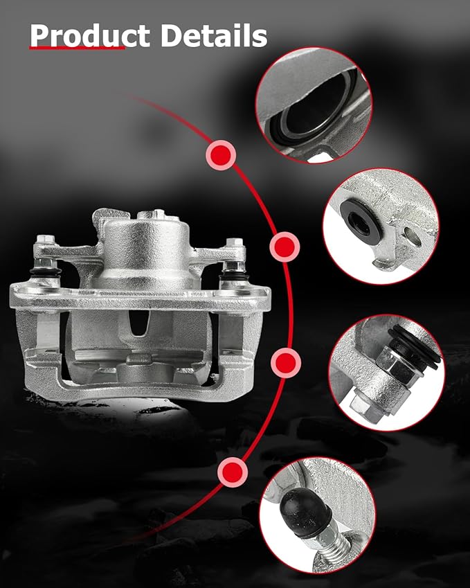 cciyu Front Left Brake Caliper Assembly w/Bracket 19B3434 2009-2010 For Pontiac For Vibe,2008-2014 For Scion For xD,2009-2019 For Toyota For Corolla,2009-2014 For Toyota For Matrix