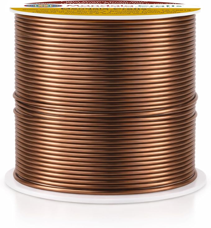 Mandala Crafts 18 Gauge Light Brown Anodized Aluminum Craft Wire, 100 FT | - Image 2