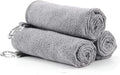 Booms Fishing B0T Microfiber Fishing Towel with Clip, 3 Pack Gray