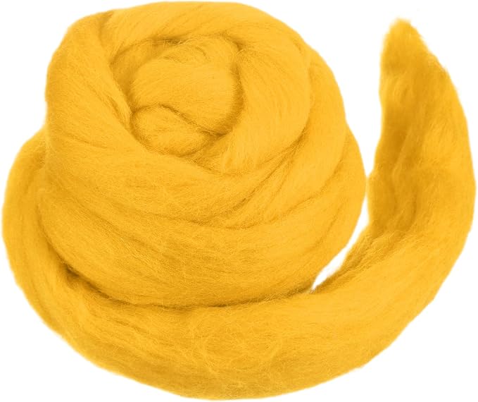 MECCANIXITY Wool Roving Yarn Soft Felting Wool 50g/1.76oz Pure Chunky Roving by MECCANIXITY
