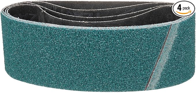 3 x 21 Inch Sanding Belt, 4 Pcs 36 Grit Zirconia Knife Sharpener Belts Work Sharpening for Belt Sander Knife Carving Tool Metal Working