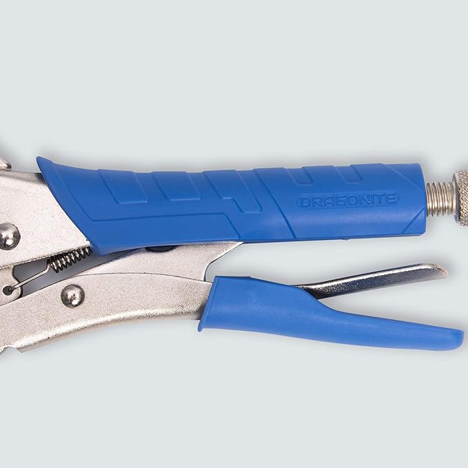 DRAGONITE Heavy Duty C Clamp, Vise Grip Locking Pliers With Swivel Pads, 15 Inch Face Clamp for Woodworking, Welding and Pocket Hole Joinery, 2 Piece
