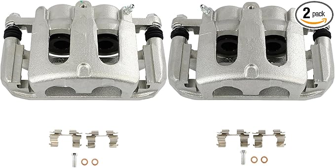 SCITOO 18B5214 18B5215 Front Left & Right Disc Brake Calipers w/Bracket Fit For Ford For Explorer 2011-2019,For Lincoln For MKS 2009-2012,For Lincoln For MKT 2010-2019, Double Pistons