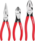 ARROW 3PCS Pliers Set, 8" Needle Nose Pliers, 7" Diagonal Plier, 8" Linesman with Non-slip Handle, Premium Carbon Steel, High Leverage Design