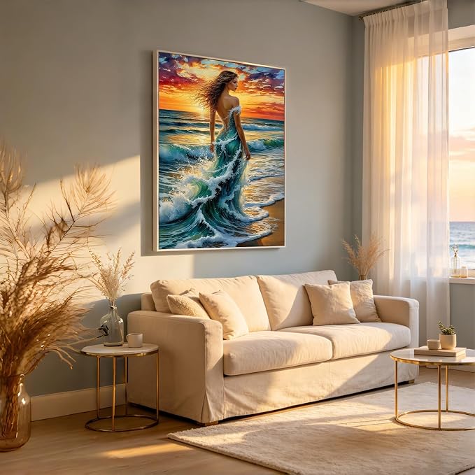 Ocean Wave Woman Diamond Painting Kit - Image 5