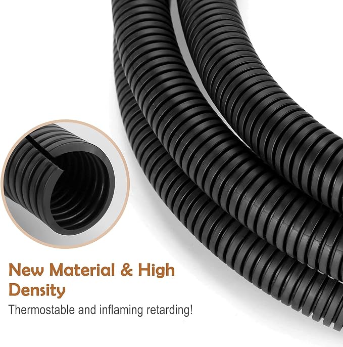 ZhiYo 20FT 1/2" Wire Loom Split Tubing, Flexible Cover, High Temperature Heat - Image 4
