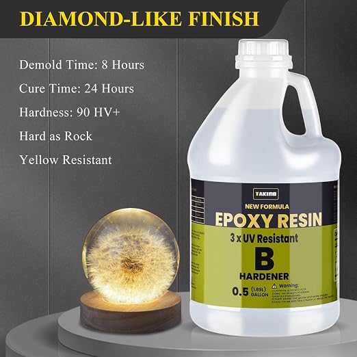 TAKIMO 1 Gallon 3× UV Resistant Epoxy Resin Kit - Image 3