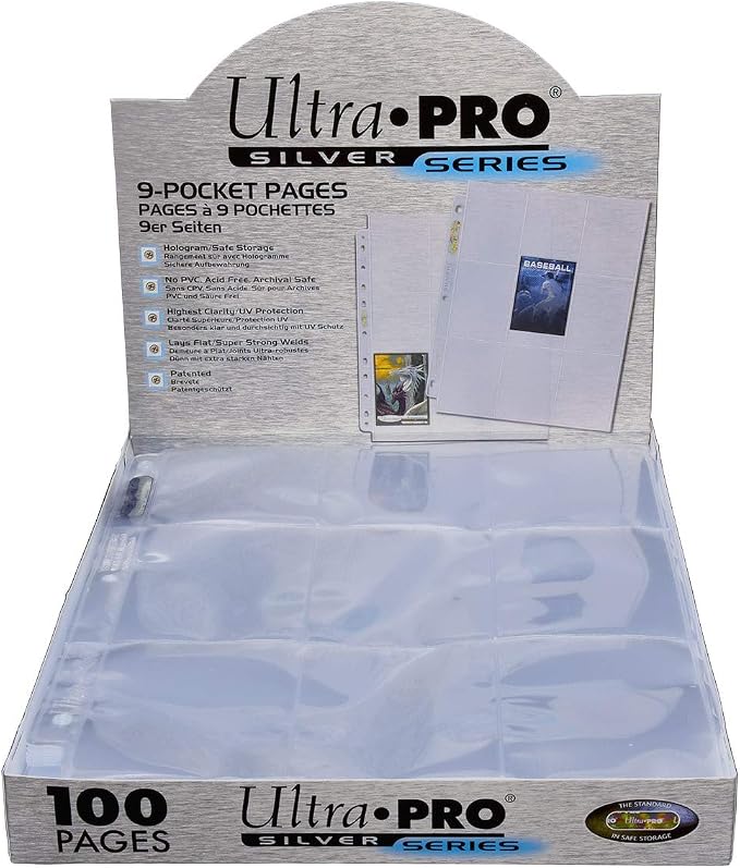 Ultra PRO - 11-Hole Punch 9-Pocket Pages Silver Series, 100 Pages to Store - Image 3