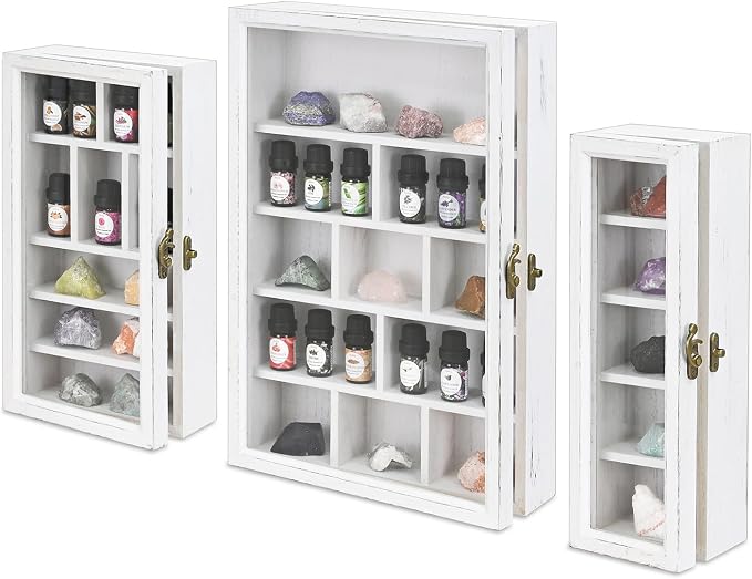 Ikee Design 3 Pcs Set Wall-Mounted Wooden Shadow Cubby Box Display Shelf by IkeeDesign