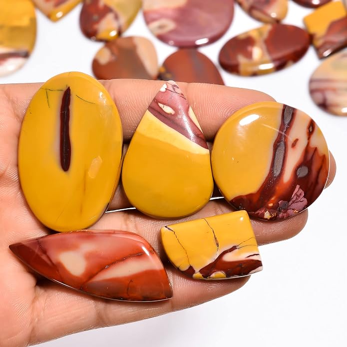 Natural Loose Gemstone 5 Piece Cabochons Lot Jewelry Making Loose Gemstone - Image 2