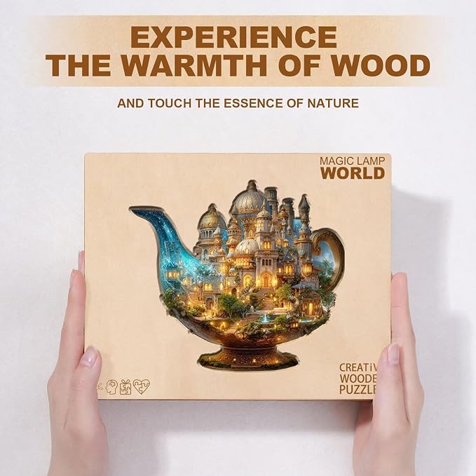 Gifts for Women Men Magic Lamp World Puzzles Adults Gift Wooden 190 Pieces 13.4 - Image 8